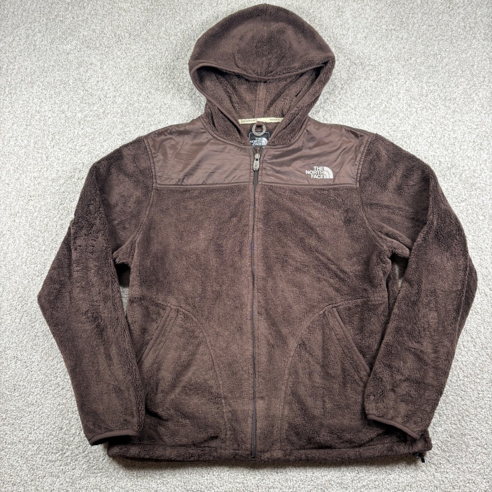 The North Face Fleece Hoodie Womens XL Brown Osito Full Zip Jacket